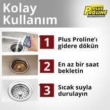 Plus Proline 3 Adet 500 gr Dök- Aç Lavabo Açıcı – Toplam 1500 Gr, Etkili ve Hızlı Tıkanıklık Giderici