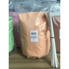 1 kg Inci Tozu Mum ( 25 Adet 20 cm Fitil ile ) Mandalina Kokulu Turuncu , Toz Mum , Ev Dekor