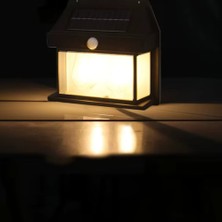 24W Güneş Enerjili Solar Bahçe Armatürü - Fotoselli ve IP65 Su Geçirmez Duvar Lambası