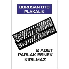 Tay Promosyon Borusan Oto Yazılı Oto Plakalık Siyah Uv Kabartma 2 Adet Takmatik
