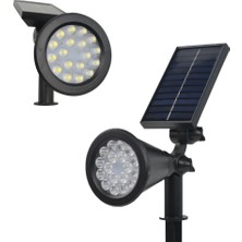 18W Solar Çim Armatürü - 2 Modlu Güneş Enerjili IP65 Fotoselli Dış Mekan Aydınlatma