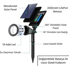 18W Solar Çim Armatürü - 2 Modlu Güneş Enerjili IP65 Fotoselli Dış Mekan Aydınlatma
