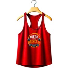 Fitness Gym Tank Top Sporcu Antrenman Atleti Siyah Ince Askılı