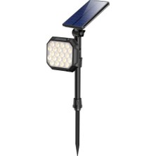22W Solar Çim Armatürü - Güneş Enerjili, Fotoselli, IP65 Suya Dayanıklı 2 Modlu Bahçe Lambası