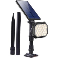 22W Solar Çim Armatürü - Güneş Enerjili, Fotoselli, IP65 Suya Dayanıklı 2 Modlu Bahçe Lambası