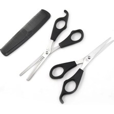 Aylina Kuaför Seti Saç Kesme ve Inceltme Makası Tarak Hediye 3lü Set