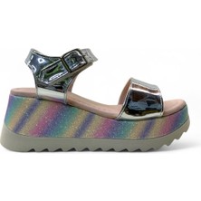 P07 Kız Çocuk 5 cm Dolgu Topuklu Sandalet