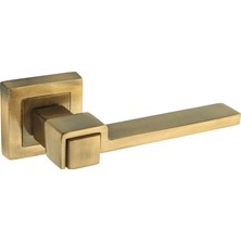 Vizyon Kare Rozetli Alüminum Kapı Kolu (Oda/yale/wc) V2 Antik