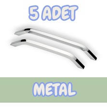 Idil Alüminyum Metal Lüks Modern Mobilya Çekmece Mutfak Dolabı Kulpu Krom (5 Adet)