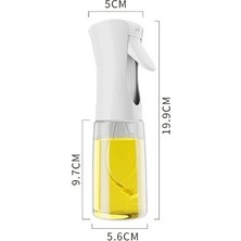 200 ml Dekoratif Tabancalı Spreyli  Cam Şişe Air Fryer Kızartmalara Uygun Püskürtmeli