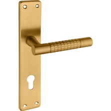 Stil Arma Aynalı Alüminyum Kapı Kolu (Oda/yale/wc) Mat Altın