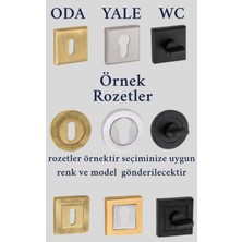 Larua Kare Rozetli Alüminyum Kapı Kolu (Oda/yale/wc)  Carop - Inoks