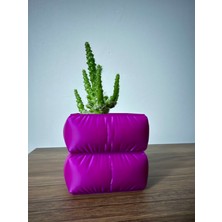 Kapitone Desenli Renkli Saksı - 6cm x 6cm -Modern Dekoratif Saksı (Bitkisiz Gönderilir)
