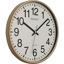 Yaldızlı Yuvarlak Duvar Saati 26 cm Şık ve Modern Tasarım