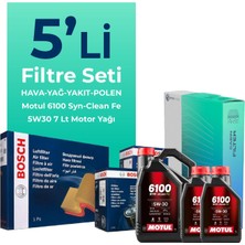 BOSCH Fiat DUCATO 2.3 Dizel Filtre Bakım Seti Motul Motor Yağlı (2006-2014) 5 Li
