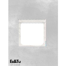 Ez&tu Stıcker  Etiket Hediyeli 4'lü Desenli Küp Not Güneşli, Çicekli, Tel Desenli, Pembe Pasta