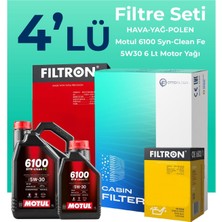 Filtron Dacia Sandero 1.5 BlueDci Dizel Filtre Bakım Seti Motul Motor Yağlı (2018-2021) 4 Lü