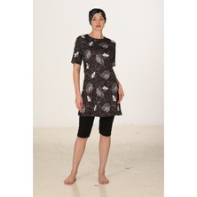 Modestia Kadın Yeşil Kruvaze Bağlamalı Sofya Keten Takım (2’li Set)