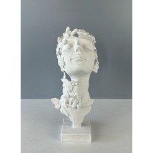 Çiçek Kadın Dekoratif Biblo Heykel 30 cm x 12 cm