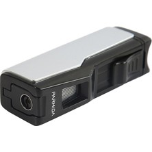 Parmida Dört Torch Pürmüz Gümüş-Siyah Puro Çakmağı