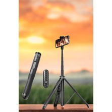Kumandalı Tripod Telefon Tutucu Selfie Çubuğu 360 Derece Dönebilen