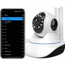Akıllı Gece Görüşlü Sensörlü Wifi Kamera Telefondan Takip Edilebilir