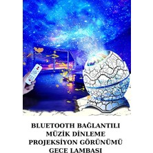 Dinozor Yumurtası Gece Masa Lambası Bluetooth Hoparlör 14 Renk Seçeneği