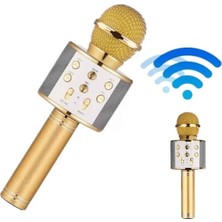 Bluetooth Hoparlör USB Aux Sd Kart Kaoroke Mikrofon Uzun Pil Ömrü