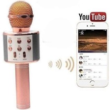 Bluetooth Hoparlör USB Aux Sd Kart Kaoroke Mikrofon Uzun Pil Ömrü