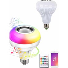 Bluetooth Hoparlör Akıllı Rgb LED Işık Renk Değiştirme Ses Bombası Ampül Görünümlü