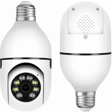 Akıllı Kamera Wifi Kamera Duylu Ampul Görünümlü 360 Derece Dönebilen Ev Kamerası