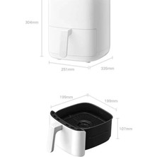 Hava Fritözü 4l Airfryer Pratik Uzun Ömürlü Yağsız Pişirme Taşınabilir