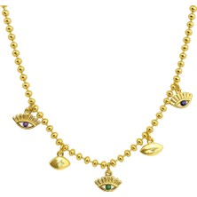 Çelik Topçuk  Zincir Nazar Kolye