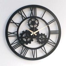 Şık Siyah Ahşap Sessiz Çarklı Duvar Saati, Modern ve Zarif Dekorasyon Için Ideal