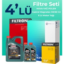 Filtron Land Rover Freelander 2.2 Filtre Bakım Seti Castrol Motor Yağlı (2006-2014) 4 Lü