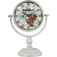 Beyaz 3155 W Antik Masa Saati, Şık ve Zarif Ev Dekorasyonu Için Ideal Seçenektir.