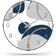 Şık 36 cm Gerçek Cam Sessiz Duvar Saati, Modern Tasarım ve Dayanıklı Mekanizma