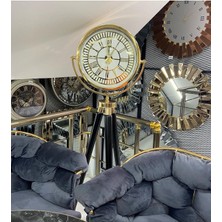 Beyaz Gold Kaplama Üçlü Tripod Ayaklı Şık Saat