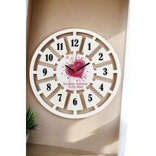Sevgililer Günü Için Şık 40CM Duvar Saati, Beyaz Renk
