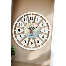 Şık Beyaz Kadın Duvar Saati 40CM, Modern Tasarım, Zarif ve Fonksiyonel Dekoratif Saat