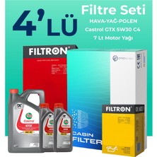 Filtron Nissan Skystar 2.5 Dizel Filtre Bakım Seti Castrol Motor Yağlı (2008-2012) 4 Lü