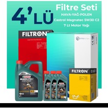 Filtron Mitsubishi L200 2.5 Dizel Filtre Bakım Seti Castrol Motor Yağlı (2008-2015) 4 Lü