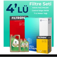 Filtron Mitsubishi L200 2.2 Dizel Filtre Bakım Seti Castrol Motor Yağlı (2018-2022) 4 Lü