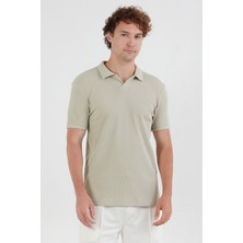 Waffle Kumaş Polo Yaka Tişört