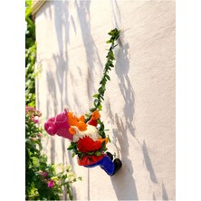 Renkli Tırmanan Şans Cücesi Bahçe ve Balkon Dekorasyonu
