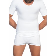 Marsilyan Modlive Beyaz Mı Emay E1010 Yarım Kol Erkek Korse Atlet