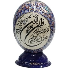 Renkli El Yapımı Devekuşu Yumurtası, 20CM, Özgün ve Doğal Tasarım