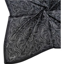 Ebruli Jan Jan Spiral Desenli Eşarp 90X90 cm