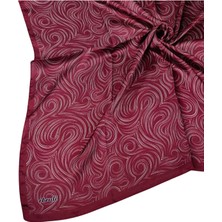 Ebruli Jan Jan Spiral Desenli Eşarp 90X90 cm