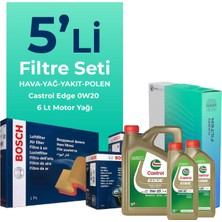 BOSCH Volvo XC60 2.0 Dizel Filtre Bakım Seti Castrol Motor Yağlı (2013-2017) 5 Li